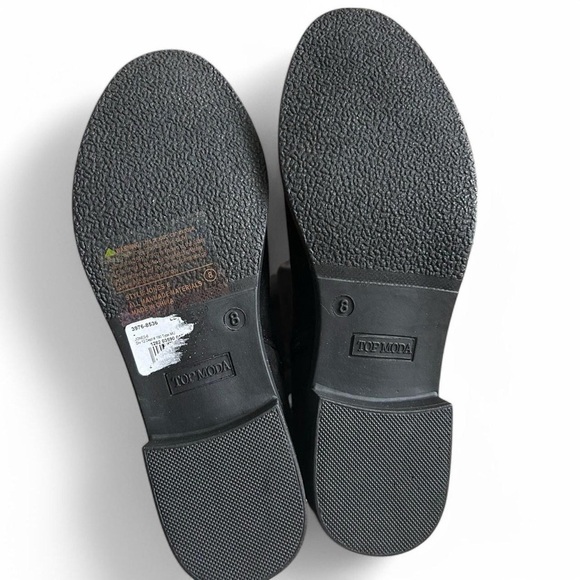 Top Moda Black Over-the-Knee Boots - Size 8, Suede-Like, Lace-Up Detail, New - Picture 7 of 8